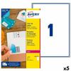 Etiquetas Para Impresora Avery L4610 Blanco 25 Hojas 199,6 X 289,1 Mm (5 Unidades)