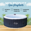 Spa Inflable De 6 -seater - Cleverspa Turin Model - Filtro Y Lona Incluidos | Diámetro 208 Cm | Relajante Y Elegante | Trendyflair