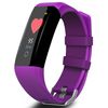 Pulsera De Actividad Smartek Hrb-500 Morado Con Tensiómetro, Pulsómetro, Pantalla A Color, Monitor De Sueño, Alertas Por Vibración