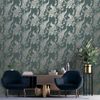 Papel Pintado Pavo Real Verde Y Plateado Dutch Wallcoverings