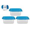 Pack De 4 Tuppers O Fiambreras Con Tapa 739 Ml