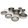 Juego De Cocina De Camping Compacto De Acero Inoxidable Highlander