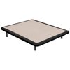 Base Tapizada Poli-piel Reforzada 5 Barras Transversales - Wengue - 80x190cm