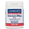 Selenio 200 Μg Con Vitamina A+c+e Lamberts, 100 Tabletas