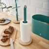 Nordic Porta Rollos Papel Cocina, Eje Acero Al Carbono Base Bambú, Diseño Moderno, Alta Calidad Verde  Swan Nordic