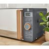 Nordic Microondas Digital, 20l, 6 Niveles, Temporizador, Tirador Efecto Madera, Diseño Gris 800w Swan Sm22036gryneu