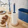 Nordic Porta Rollos Papel Cocina, Eje Acero Al Carbono Base Bambú, Diseño Moderno, Alta Calidad Azul  Swan Nordic