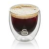 Juego 4 Vasos Café Cristal Doble Pared De Borosilicato 100ml, Set Vasos Bebida Caliente / Fría Transparente  Swan Swka54010n