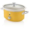 Retro Olla Cocción Lenta, 3,5l, Recipiente Extraíble Antiadherente Cerámica Libre Pfoa, Vintage Amarillo 200w Swan Sf17021yelneu