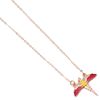 Colgante Harry Potter Fenix Fawkes Chapado En Oro Rosa