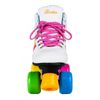 Patines De 4 Ruedas Rainbow Blancos - 38 ( Entrega En 24 Hr) -