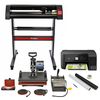 Kit Plotter Corte De Vinilo, Prensas Térmicas 5en1 Pixmax E Impresora & Pack Weeding