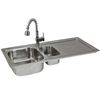 Fregadero De Cocina En Acero Inoxidable 105cm X 50cm Con Grifo Padstow