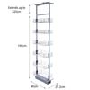 Columna De Cocina De Acero Inoxidable Desmontable Con 6 Cestas De 190-220 Cm