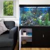 Acuario De 300l Con Mueble Negro, Accesorios Y Grava Natural