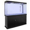 Pecera Acuario Completo 300l Mueble Negro 300w & Kit Iniciación Con Grava Azul