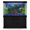 Pecera Acuario Completo 300l Mueble Negro 300w & Kit Iniciación Con Grava Azul