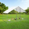 Jaula Aves De Corral Valla Cercado Caja Pollos Acero Pollos 4m X 2m X 2m