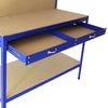 Banco De Trabajo Mesa De Trabajo Ganchos De Mesa Taller De Cajones Azul