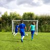 Portería De Fútbol De 185x121cm, Estuche De Transporte Y Hoja De Meta Con 5 Agujeros