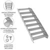 Escalera Galvanizada Ajustable De 8 Escalones– 900mm De Ancho Escalera De Metal