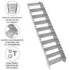 Escalera Galvanizada Ajustable De 10 Escalones– 600mm De Ancho Escalera De Metal