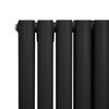 Radiador De Columna Ovalada Horizontal Negro 60cm X 144cm