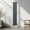 Radiador De Columna Ovalada Vertical Gris Antracita 160cm X 24cm