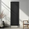 Radiador De Columna Ovalada Vertical Negro 180cm X 60cm