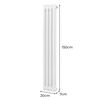 Radiador Tradicional 2 Columnas Vertical Blanco 150 X20.2cm