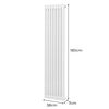 Radiador Tradicional 2 Columnas Vertical Blanco 180 X38.2cm