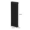 Radiador Tradicional 3 Columnas Vertical Negro 150 X 29.2cm