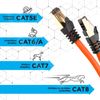 Cable De Ethernet 1.5m - Ancho De Banda Hasta 2ghz/2000mhz - Color Naranja - Duronic Oe 1.5m Cat8