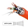 Cable De Ethernet 3m Cat8 - Trenzado Interno Y Rj45 - Ancho De Banda 2ghz - Color Naranja - Duronic Oe 3m Cat8