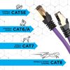 Cable De Ethernet 1.5m Cat8 - Trenzado Interno Y Rj45 - Ancho Banda 2ghz - Color Morado - Duronic Pe 1.5m Cat8