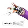 Cable De Ethernet 2m Cat8 - Trenzado Interno Y Rj45 - Ancho De Banda 2ghz - Color Morado - Duronic Pe 2m Cat8