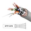 Cable De Ethernet 0.5m Cat8 - Ancho De Banda 2ghz - Color Gris Y Acabado Oro - Duronic Gy 0.5m Cat8