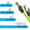 Cable De Ethernet 1.5m Cat8 - Ancho De Banda Hasta 2ghz/2000mhz - Color Verde - Duronic Gn 1.5m Cat8