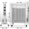 Calefactor Eléctrico - Potencia 2000w - Termostato Regulable - Bajo Consumo - Duronic Hv220 We