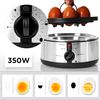 Hervidor Para Huevos Eléctrico, 7 Huevos, Termostato Y Minutero, Cocina Saludable - Duronic Eb35 Bk