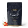 Batido De Carbohidratos Y Proteínas Vegano De Hsn Evomass Vegan | Sabor Fresa 1 Kg = 10 Tomas Por Envase | Harina De Arroz + Proteínas Vegetales, Creatina Y Cla | No-gmo, Sin Gluten