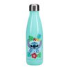 Botella Metálica Lilo & Stitch (stitch Con Flores) Capacidad: 500 Ml.