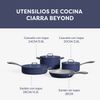 Batería De Cocina 7 Piezas Cacerolas De Inducción 20/24/26/28 Cm Azul Ciarra