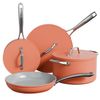 Batería De Cocina 7 Piezas Cacerolas De Inducción 20/24/26/28 Cm Naranja Ciarra