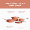 Batería De Cocina 7 Piezas Cacerolas De Inducción 20/24/26/28 Cm Naranja Ciarra