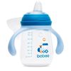 Vaso Con Boquilla De Silicona Baboo, 260 Ml, Transport, Azul, 6+ Meses