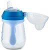 Vaso Con Boquilla De Silicona Baboo, 260 Ml, Transport, Azul, 6+ Meses