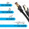 Cable Ethernet Trenzado De Pares - Conector Rj45 2ghz Amarillo Acabado Oro - Duronic Bk 1.5m Cat8