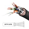 Cable Ethernet Trenzado De Pares - Conector Rj45 2ghz Negro Acabado Oro - Duronic Bk 3m Cat8