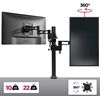 Soporte Monitor De 13" A 27" 8kg Máx - Altura Ajustable, Giratorio, Inclinable - Duronic Dm351x3 Bk